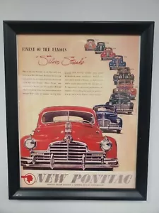 Silver Streaks 1946 nuevo anuncio de Pontiac vintage estampado de coche anuncio - Imagen 1 de 2