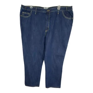 Liberty Blues Mens Jeans 46x38 Dark Wash Relaxed Fit Denim Elastic Waist NEW - Picture 1 of 5