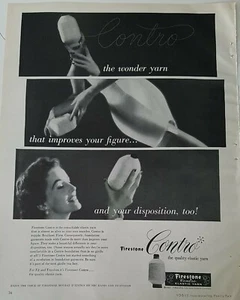 1952 womens Firestone Cointreau elastic yarn woman's girdle vintage ad - Picture 1 of 1