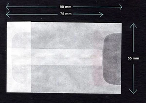 Protective GLASSINE ENVELOPES BAGS 55mm x 75mm Brand New ♺ FREEPOST Made in U.K. - Picture 1 of 10