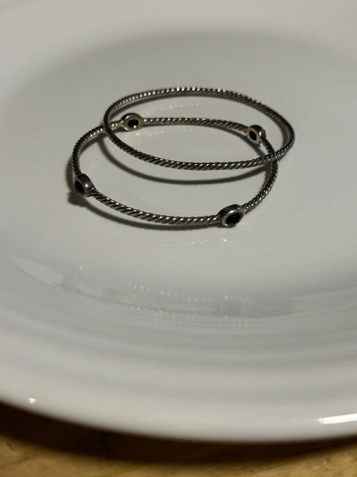 David Yurman - Brazaletes de ónix negro  Foto 1 de 2