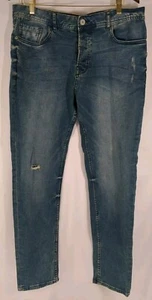 Denim Co EST. 1969 Men's Jeans W36/L32 Buttonfly Stretch Faded Distressed  - Picture 1 of 18