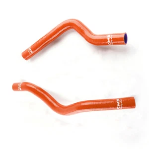 Orange Silicone Radiator Hose for 90-94 Mitsubishi Eclipse 1G Talon Lazer 4G63T - Picture 1 of 5