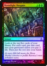 Moonlight Bargain FOIL Ravnica: City of Guilds HEAVILY PLD Rare CARD ABUGames