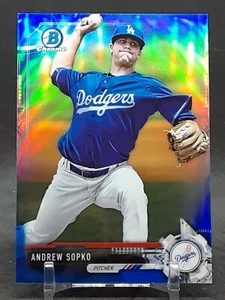 ANDREW SOPKO 2017 BOWMAN CHROME PROSPECTS BLUE REFRACTOR #27/150 DODGERS - Picture 1 of 2