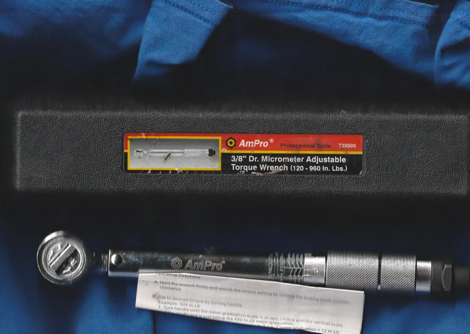 AmPro 3/8 Dr. Micrómetro Llave dinamométrica ajustable (120-960 in. Lbs #T39905 Foto 1 de 1