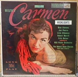 Bizet - Carmen Highlights - Rise Stevens, Jan Peerce - RCA Red Seal  1958 - Imagen 1 de 5