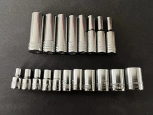 CRAFTSMAN TOOLS 19 Piece Deep & Shallow 1/4" Drive SAE 6 Point Socket Set - Picture 1 of 4