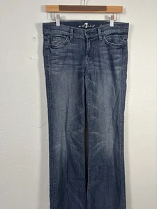 Pantalones de mezclilla 7 For All Mankind Dojo para mujer talla 28 bohemios 7 bolsillos hippie elásticos 28x32 - Imagen 1 de 9