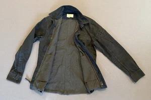 Rag & Bone Denim Jacket Mens Small Black Full Zip Hidden Snap Buttons US Made - Picture 1 of 12