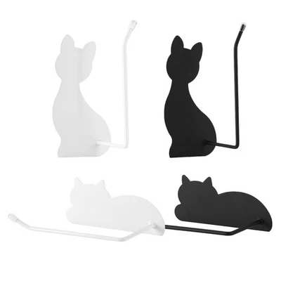 2025 New Styles Cat Paper Towels Holder No-hole Lazy Person's Cloth Rack Storage - Image 1 of 4