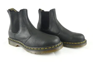 NEW Dr Martens Chelsea 2976 Black Leather Boots Unisex Mens 9, Women's 10 - Picture 1 of 9