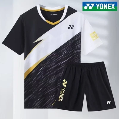 YONEX Hombre Tenis de Mesa Bádminton Camiseta y Pantalones Cortos Traje Conjunto Deportivo 25-09121 Foto 1 de 3