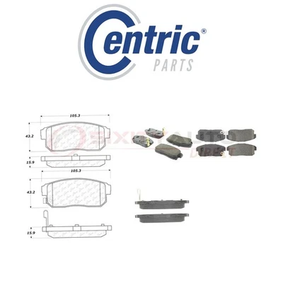 Centric Ceramic Disc Brake Pads w Shims for 2001-2006 Nissan Sentra 2.0L pk Foto 1 de 4