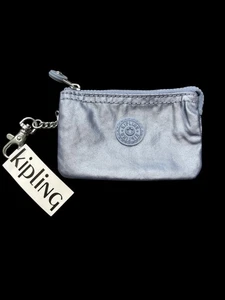 Kipling Pebble Blue Mini Zipper Coin Purse Pouch Organizer - Picture 1 of 3