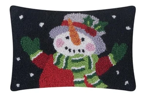 Geschenkbare Kissen Urlaub Schneemann, 8 Zoll Höhe, Polyester Füller mit Reißverschluss... - Bild 1 von 1