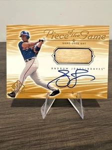 2001 SP Game Bat Edition - Piece of the Game Auto Andruw Jones #AJ (MEM) - Picture 1 of 5