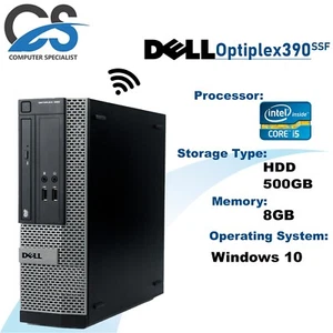 FAST DELL/HP PC COMPUTER DESKTOP TOWER WINDOWS10 WIFI INTEL i5 8GB RAM 500GB HDD - Picture 1 of 3