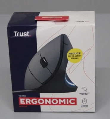 TRUST Verto Vertikale Ergonomische Maus mit Kabel für PC Rechtshänder Funkmaus - Bild 1 von 4