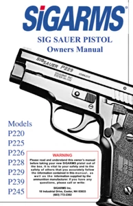 Sigarms Sig P220 P225 P226 P228 P229 P239 P245 manuell - kammgebundene Farbkopie - Bild 1 von 3