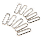 10Pcs Silver Stainless Steel Rings Nylon Watch Band Strap Belt Rings 18&amp;20mm