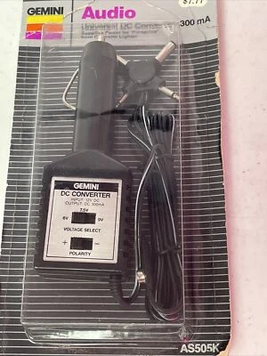 Vintage Gemini AS505K DC Converter Universal Car Charger 12V DC Sealed  1984 - Image 1 of 4