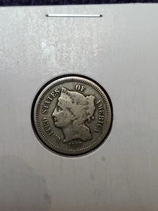 1868 3 Cent Nickel - Picture 1 of 4