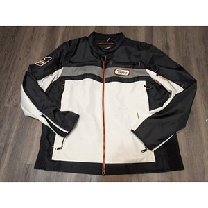 Harley-Davidson Racing Piledriver Motorcycle Riding Jacket Biker Black 2XL - Picture 1 of 4