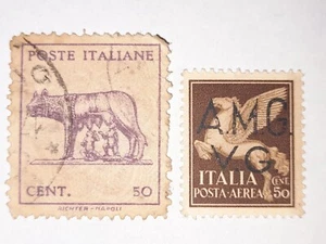 RARE Italy Postage Stamps 1940s Allied Occupation of Venetia Giulia (2 stamps) - Picture 1 of 1