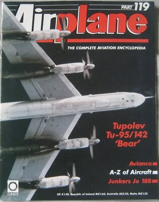 Airplane Issue 119 Tupolev Tu-95/142 'Bear' poster, Junkers Ju 188 cutaway - Image 1 of 4