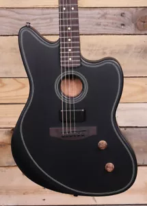 Fender Acoustasonic Standard Jazzmaster Acoustic/Electric Guitar Black - Picture 1 of 8