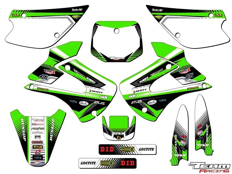 100 calcomanías gráficas Kawasaki KX 85 2001-2013 2012 2011 2010 2009 2008 2007 2006 Foto 1 de 1