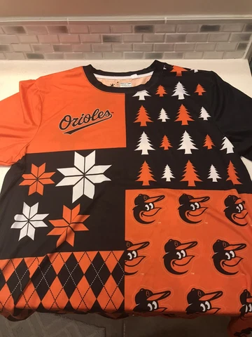 Baltimore Orioles Ugly Sweater Christmas Tshirt M Cover
