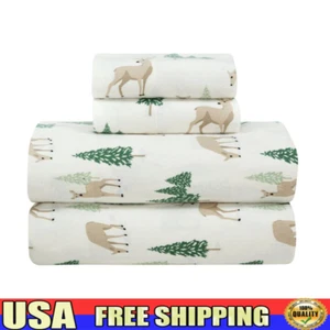 Flannel Sheet Set Queen Cozy Soft Deep Pocket Eco-Conscious Restful Sleep New - Picture 1 of 8