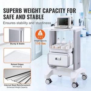 2/3/4/5 Tiers Lab Carts Lab Utility Cart Mobile Medical with ABS Material Lab - Picture 1 of 24
