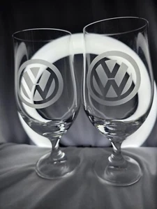 VOLKSWAGEN HIGH QUALITY Beer Glasses SET of 2 x 500 ml. - Picture 1 of 3