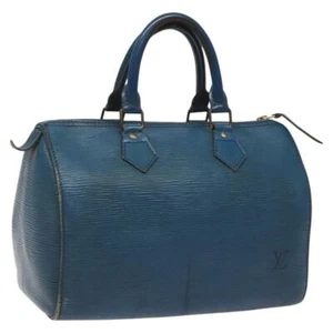 LOUIS VUITTON Epi Speedy 25 Hand Bag Toledo Blue M43015 LV Auth BD1031 - Picture 1 of 22