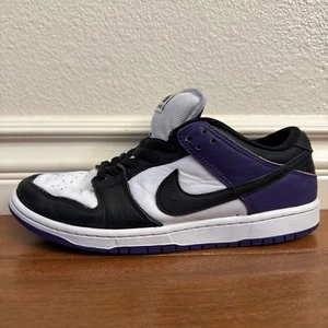 Nike SB Shoes Mens 9 Court Purple Dunk Low Pro Black Sneakers BQ6817-500 - Picture 1 of 24