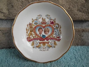 Vintage 1981 James Kent Old Foley England Prince Charles Lady Diana Dish 3-1/2" - Picture 1 of 15