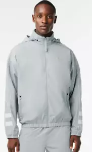 Lacoste GREY Men's Contrast Details Water-Resistant Zip-up Jacket, US 54/Large - Picture 1 of 4