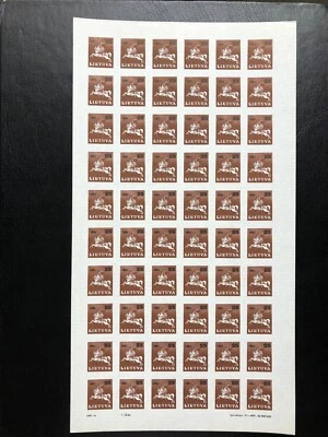 Lithuania 1991 Mi 480/481 MNH (no gum)Full Sheets Foto 1 de 4