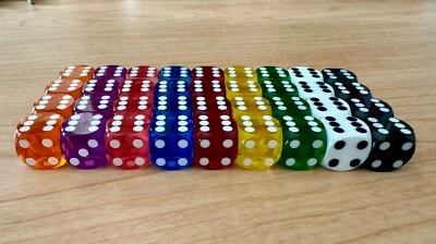 Precision Backgammon Dice-BRAND NEW- NINE COLORS AVAILABLE- THREE SIZES - Image 1 of 4