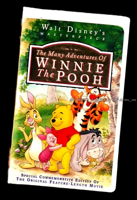 WINNIE THE POOH, The Many Adventures of: (VHS Tape) Very Good Condition - Image 1 of 3