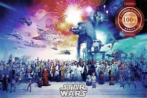 STAR WARS ANNIVERSARY CHARACTERS ORIGINAL MOVIE CINEMA PRINT PREMIUM POSTER - Picture 1 of 6