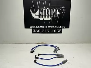 Summit Spark Plug Wires Silicone 8mm Blue - Low Ohm Jeep Wrangler JK CC 4W - Picture 1 of 4