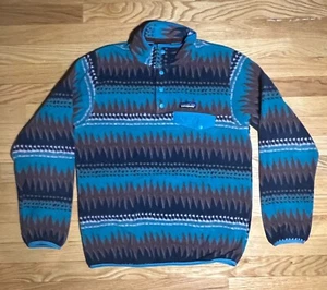 Raro Patagonia Synchilla Mujer’s Polar Snap-T Laughing Waters Elwha Azul Mediano - Imagen 1 de 7