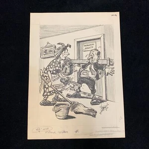 Assets Disclosure1970's Star News Political Cartoon Original 15"x 11"-Artist ZEE - Imagen 1 de 9