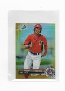 Juan Soto 2017 Bowman Chrome Mini Gold Refractor RC /50 #BCP180 Nationals