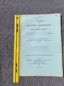 Cryoscopic Determination of the Osmotic Pressures of Some Plant Organs - Picture 1 of 1