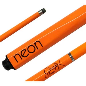 GRAFEX Pool Snooker Billiard Cue NEON ORANGE Graphite multi-weight system - Picture 1 of 6